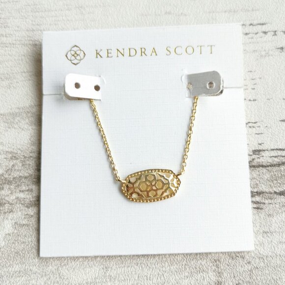 Kendra Scott Gold Gold Filigree Necklace - Elisa - Picture 1 of 4
